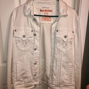 Rock Revival white jean jacket